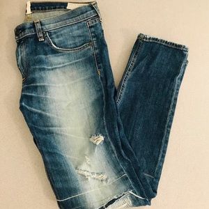 Rag & Bone Skinny Jeans, Distressed “the Dre”
